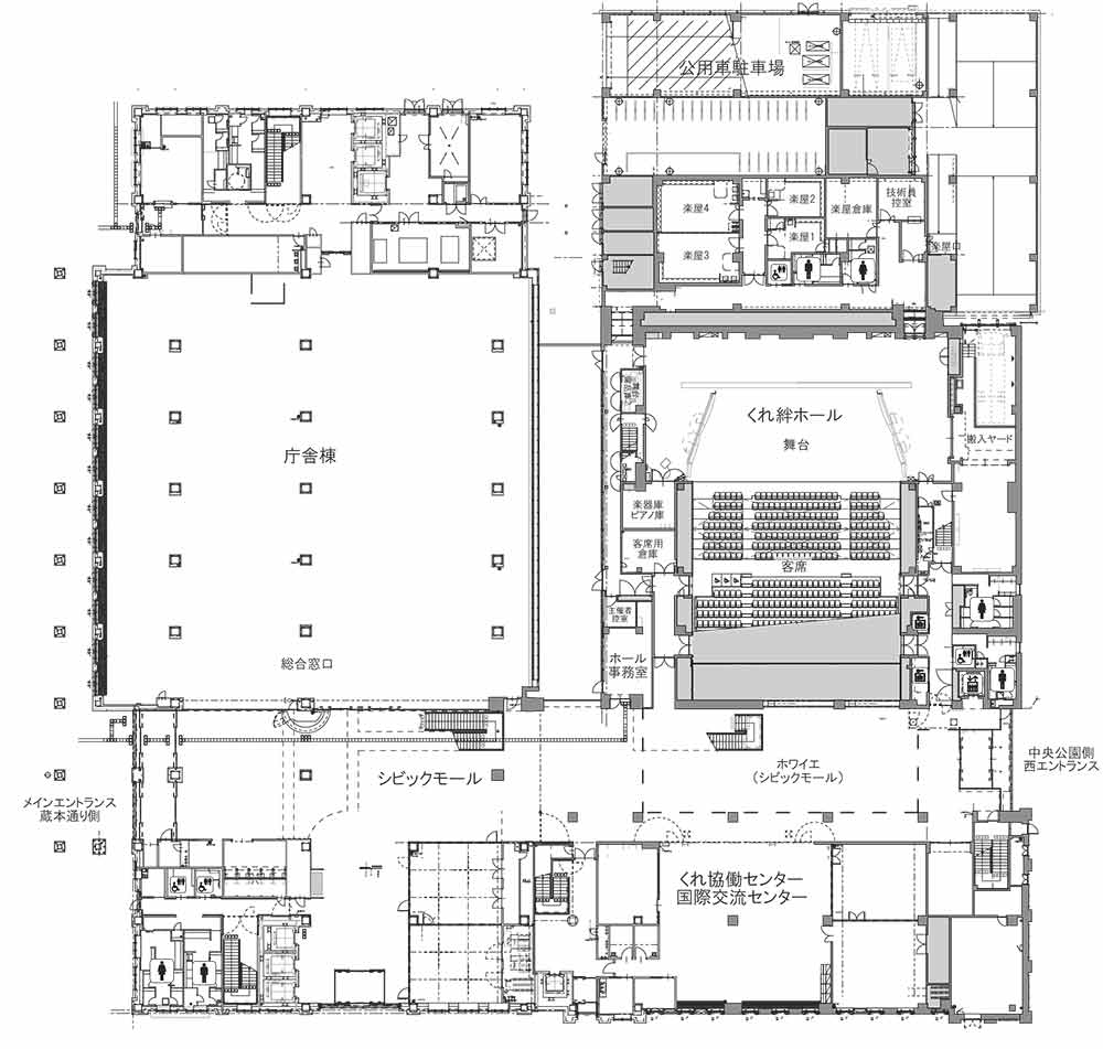 各種図面 | ご利用の案内 | 新日本造機ホール（呉市民ホール）