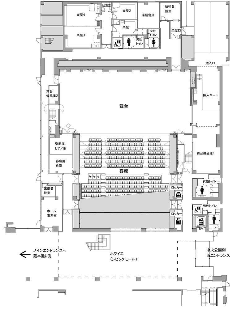 各種図面 | ご利用の案内 | 新日本造機ホール（呉市民ホール）